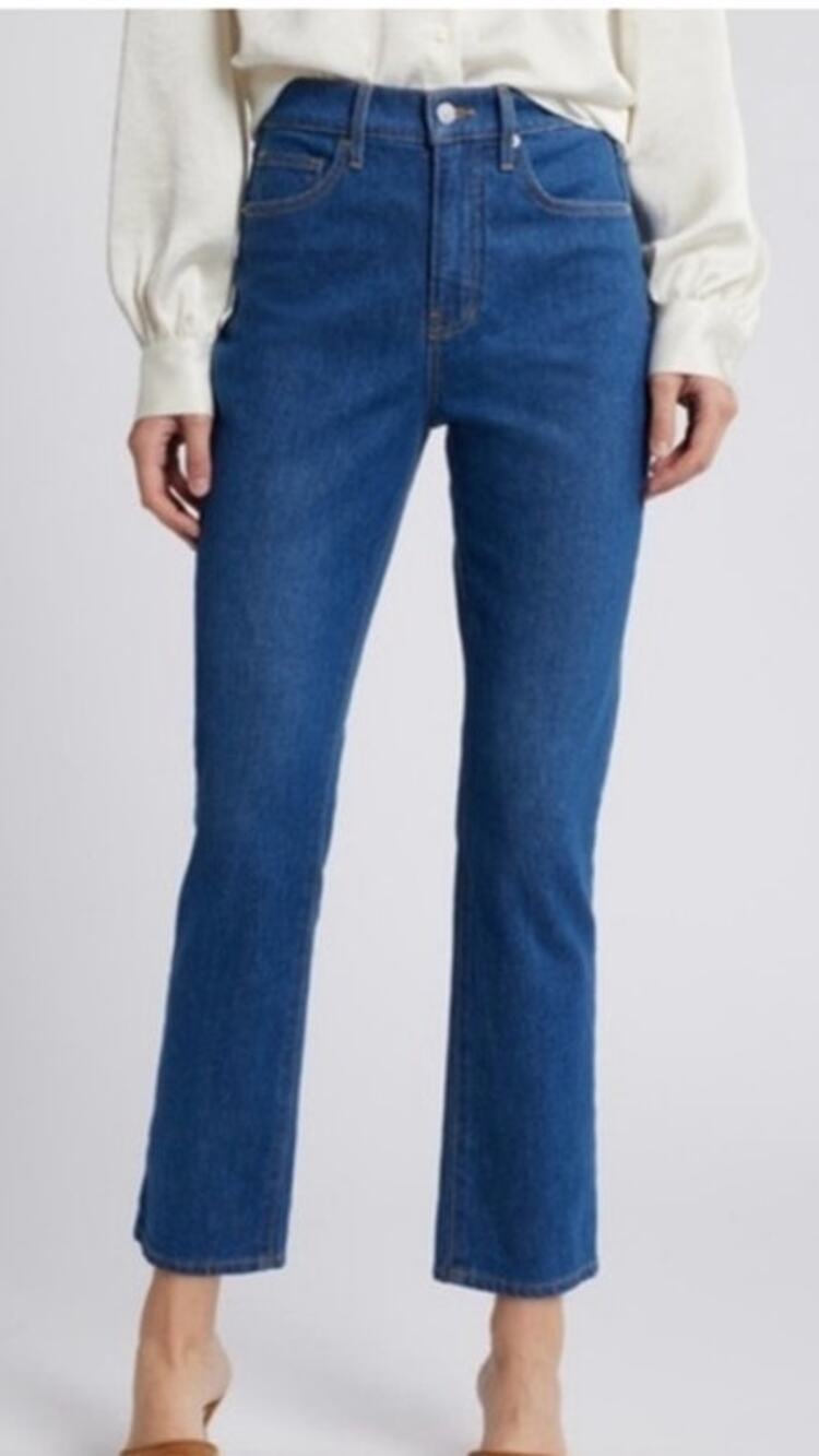 New with Flaw: Veronica Beard Alenah Slim Straight High-Rise Jeans